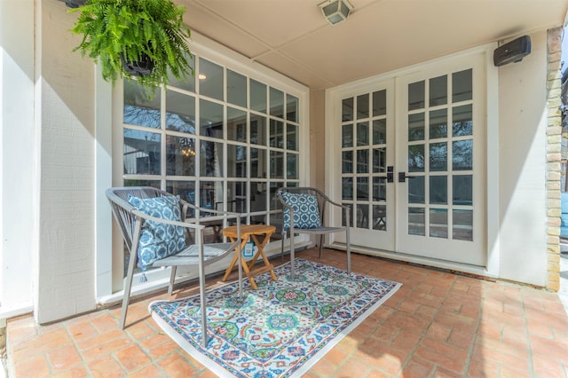 exterior space featuring french doors