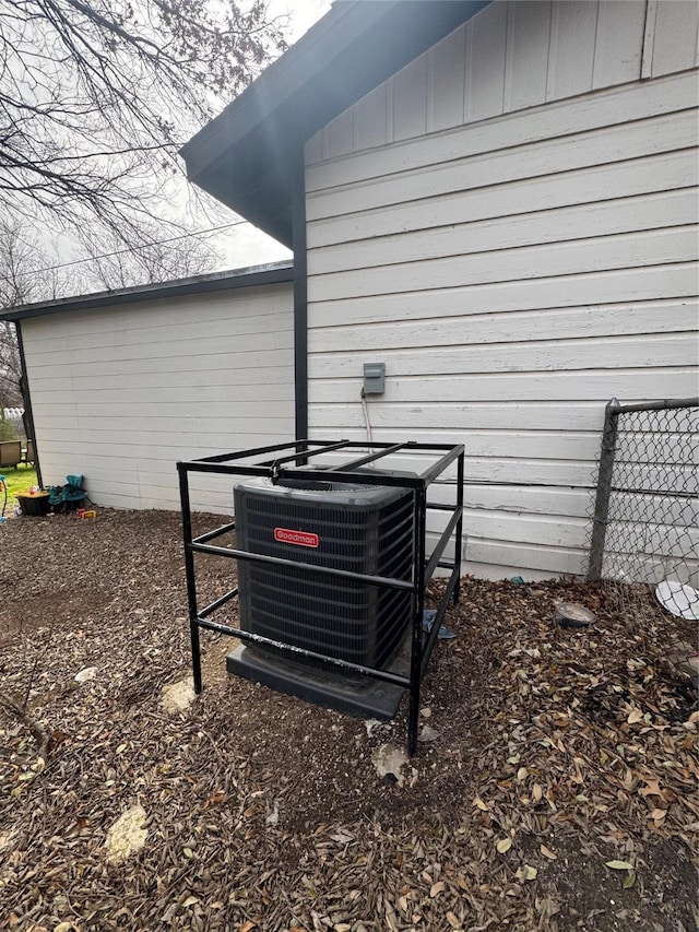 exterior details with central air condition unit