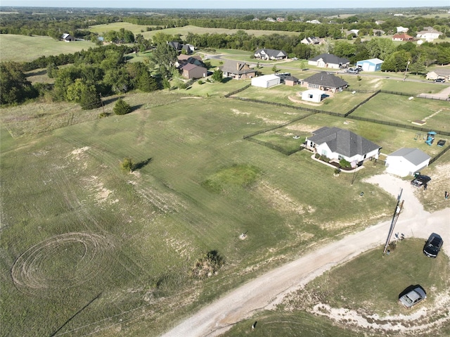 drone / aerial view featuring a rural view