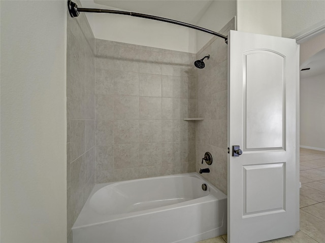 full bathroom with tile patterned floors and shower / bathtub combination