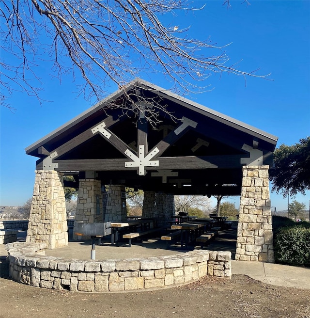 surrounding community with a gazebo