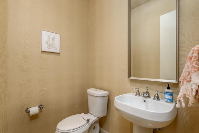 bathroom featuring toilet and a sink