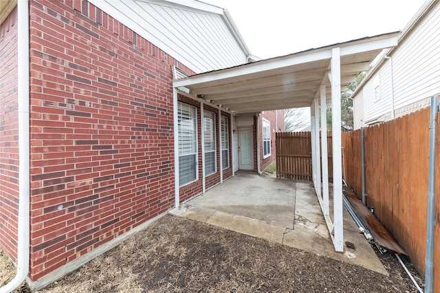 view of patio with fence