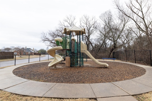 community playground with fence