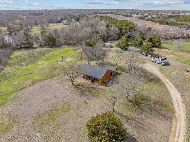 bird's eye view featuring a rural view