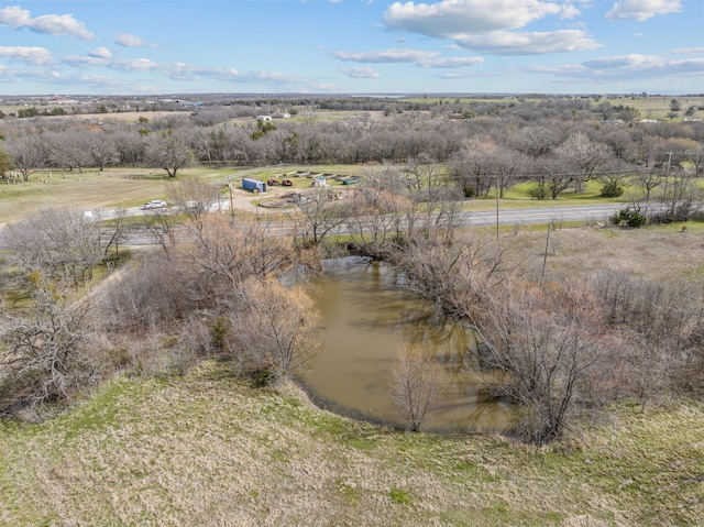 aerial view with a rural view