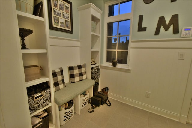 interior space featuring wainscoting