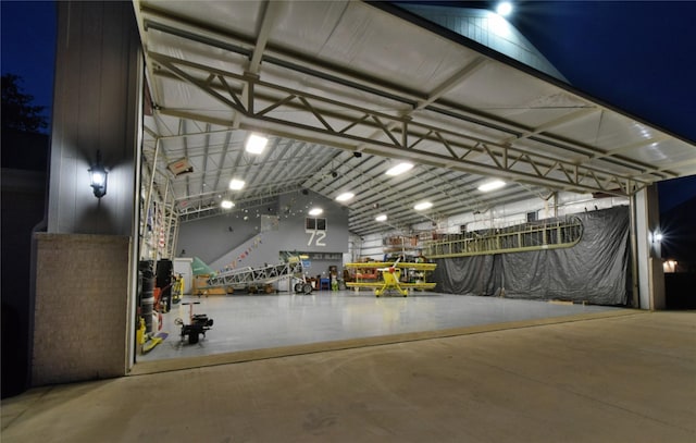 garage with visible vents