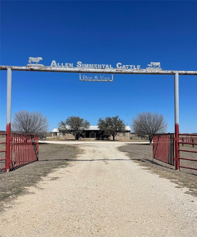 view of street featuring driveway and a gated entry