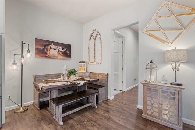 14402 Stice Rd, Krum, TX 76249 - dining room with wood finished floors and baseboards