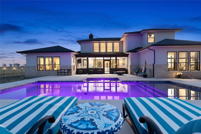14402 Stice Rd, Krum, TX 76249 - view of pool with fence and a patio area