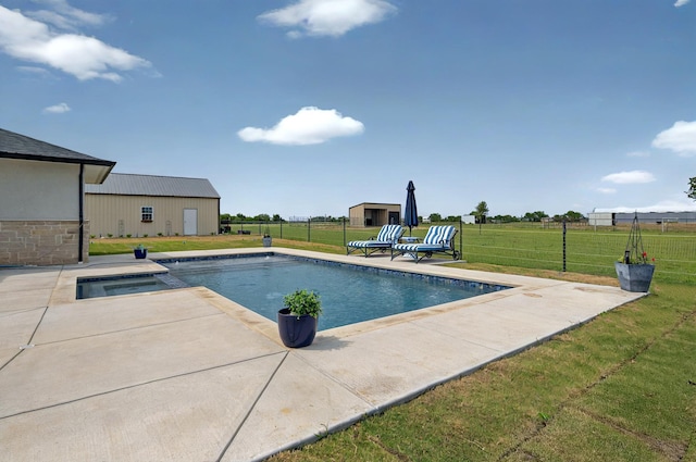 14402 Stice Rd, Krum, TX 76249 - view of swimming pool with a patio and a pool with connected hot tub