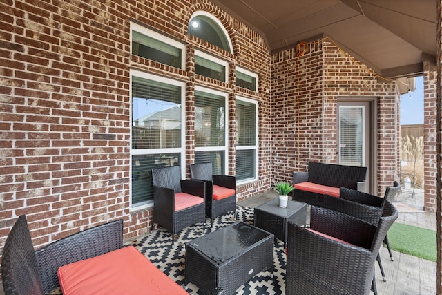 view of patio / terrace with an outdoor hangout area