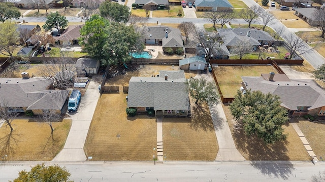 birds eye view of property featuring a residential view