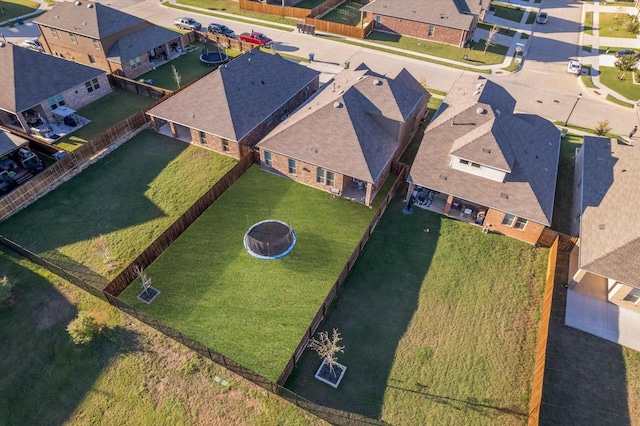 drone / aerial view with a residential view