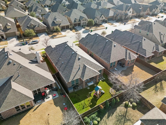 drone / aerial view with a residential view