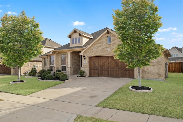 1621 Castleford Dr, Forney, TX 75126 - view of front of house with brick siding, driveway, roof with shingles, and an attached garage