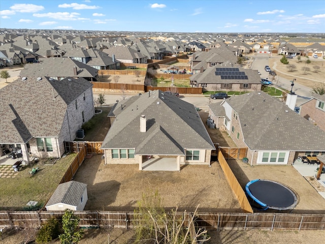 aerial view with a residential view