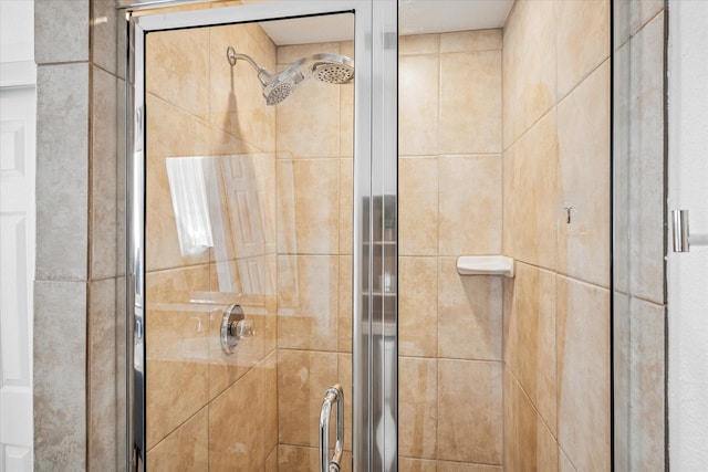 details with a shower stall