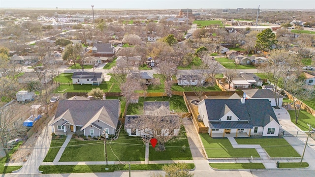 bird's eye view with a residential view