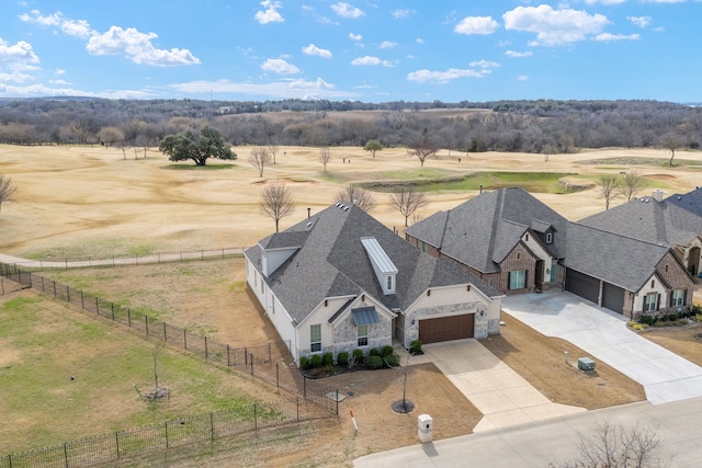 bird's eye view with a rural view