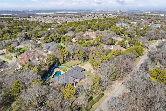 bird's eye view with a residential view