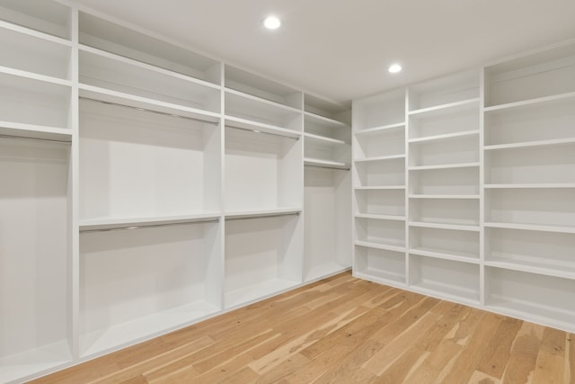 spacious closet featuring wood finished floors