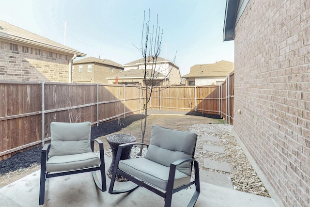 view of patio / terrace featuring a fenced backyard