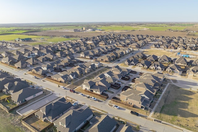 aerial view with a residential view