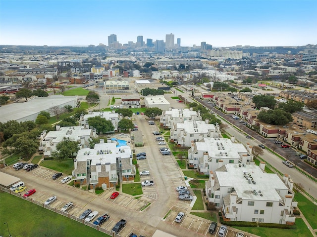 bird's eye view featuring a city view