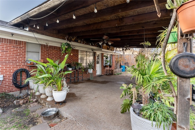 1306 N Floyd Rd, Richardson, TX 75080 - view of patio featuring ceiling fan