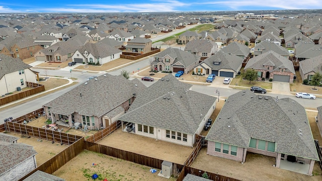 bird's eye view with a residential view