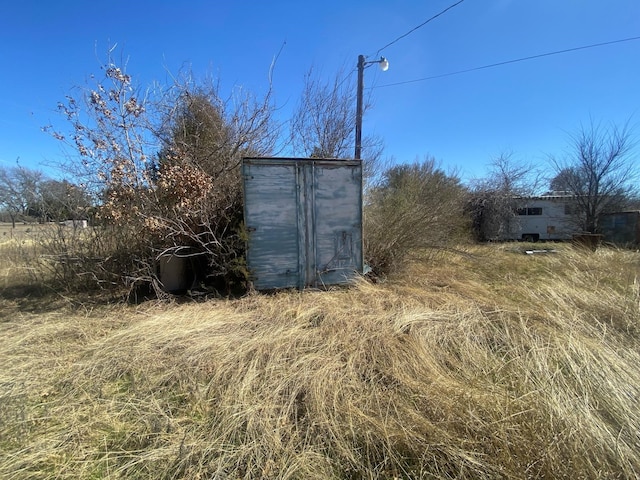 view of shed