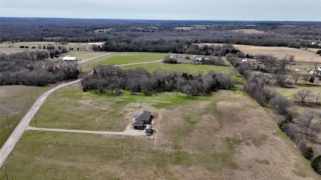 drone / aerial view featuring a rural view