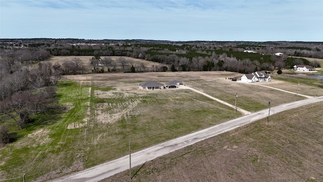 drone / aerial view featuring a rural view