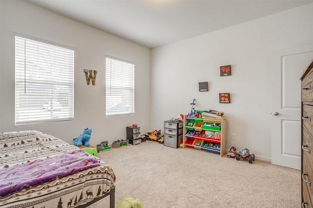 bedroom with carpet