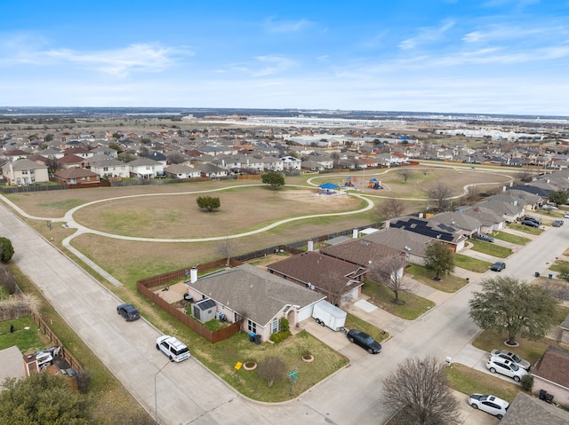 bird's eye view with a residential view