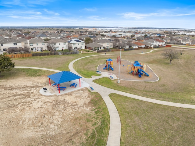 drone / aerial view featuring a residential view