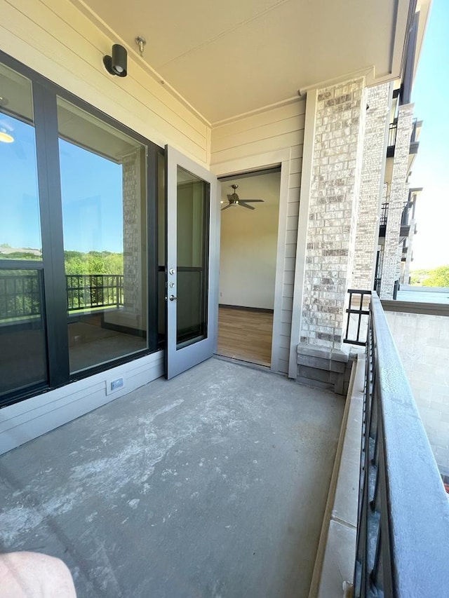 balcony with french doors