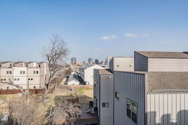 exterior space featuring a view of city