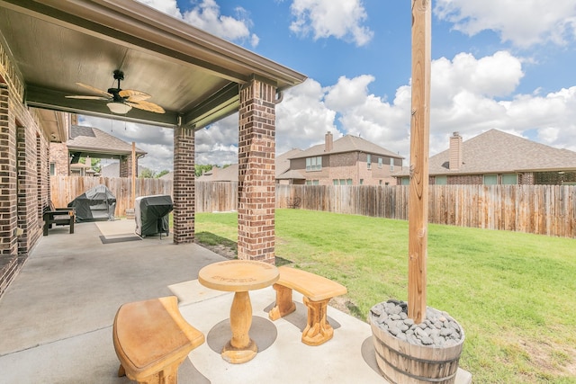 5113 Vieques Ln, Fort Worth, TX 76244 - view of patio / terrace featuring a ceiling fan