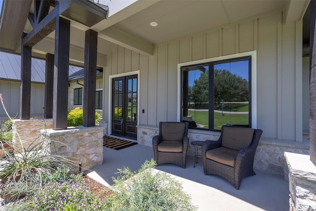 view of patio / terrace with french doors
