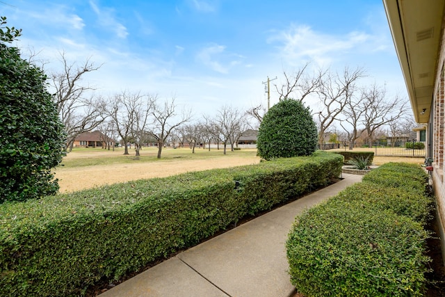 view of yard with visible vents