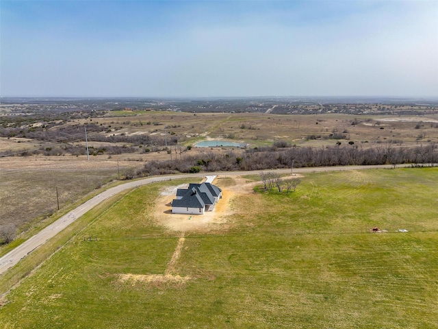 bird's eye view featuring a rural view