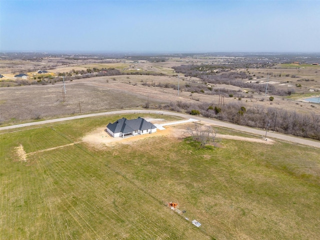 aerial view with a rural view