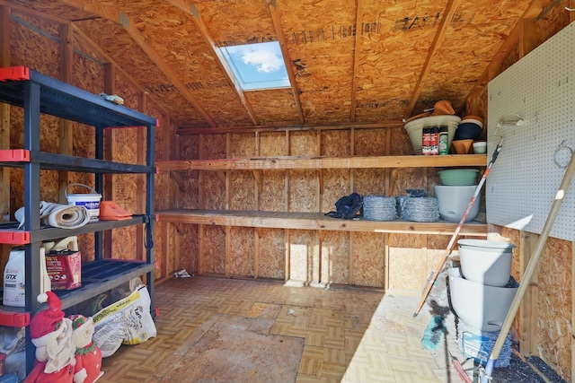 storage area with a skylight