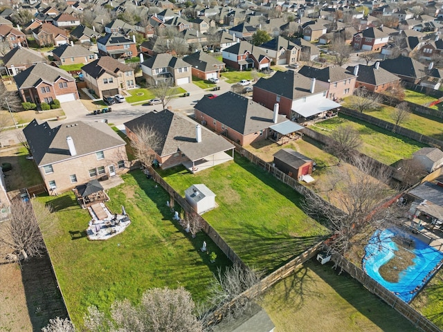 bird's eye view featuring a residential view