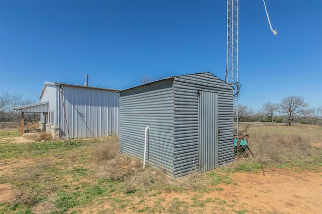 view of pole building