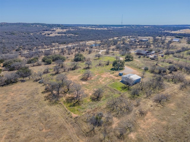 drone / aerial view with a rural view