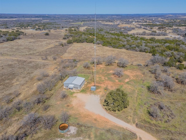 bird's eye view with a rural view